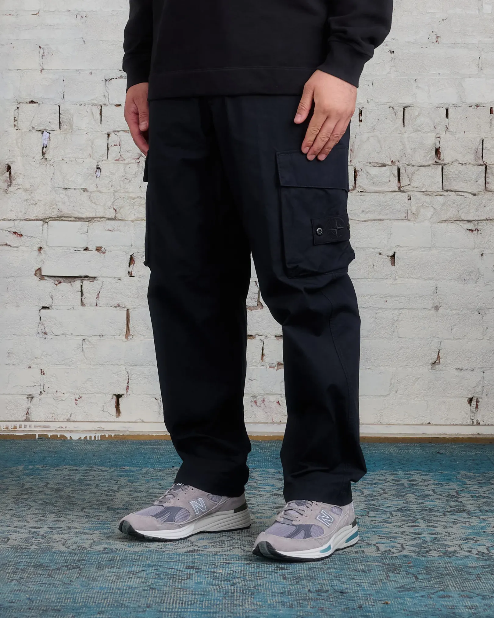 Fashion Stone Island Ghost Piece Ventile Cargo Pant Black