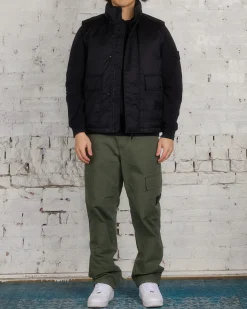 Fashion Stone Island Ghost Piece Merino Twill Cargo Vest Black