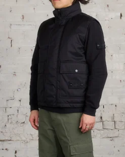 Fashion Stone Island Ghost Piece Merino Twill Cargo Vest Black