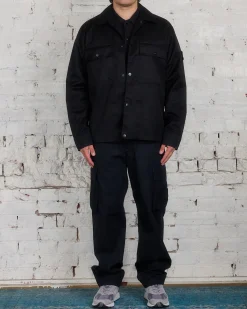 Sale Stone Island Ghost Piece Merino Twill Outershirt Black