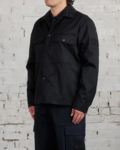 Sale Stone Island Ghost Piece Merino Twill Outershirt Black