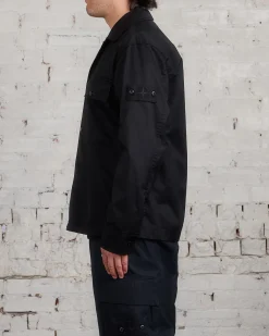 Sale Stone Island Ghost Piece Merino Twill Outershirt Black