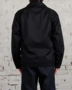 Sale Stone Island Ghost Piece Merino Twill Outershirt Black
