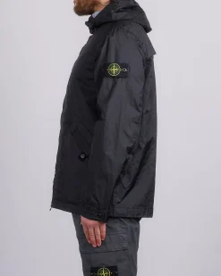 Best Stone Island 3L Membrana Short Parka Jacket Black