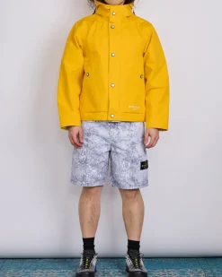 Hot Stone Island Marina Aluminum Tela Short Park Jacket Ochre