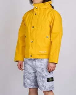 Hot Stone Island Marina Aluminum Tela Short Park Jacket Ochre