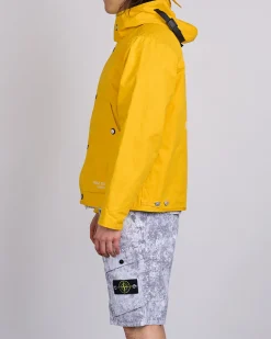 Hot Stone Island Marina Aluminum Tela Short Park Jacket Ochre