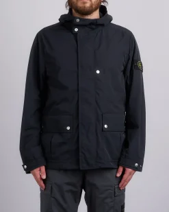 Best Stone Island Micro Twill Short Parka Jacket Black