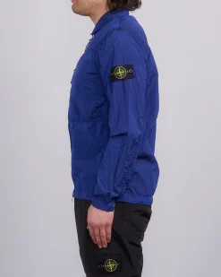 Online Stone Island Nylon Metal Econyl Zip Shirt Jacket Bright Blue