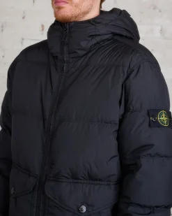 Discount Stone Island Nylon Rep Down Jacket Black