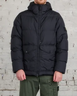 Discount Stone Island Nylon Rep Down Jacket Black