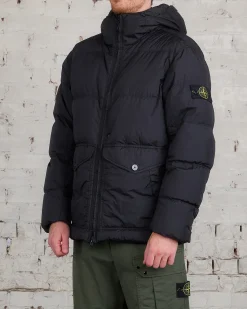 Discount Stone Island Nylon Rep Down Jacket Black