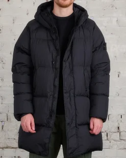 Clearance Stone Island Nylon Rep Down Parka Black