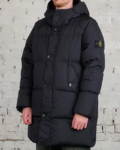 Clearance Stone Island Nylon Rep Down Parka Black