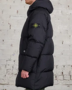 Clearance Stone Island Nylon Rep Down Parka Black