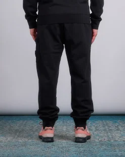 Best Stone Island Organic Cotton Fleece Cargo Pant Black