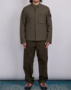 Hot Stone Island Primaloft Softshell Chore Coat Military Green