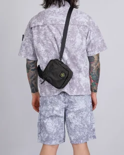 Sale Stone Island Resin Treated Cordura Cross Body Bag Lead Grey