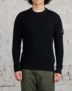 Fashion Stone Island RWS Full Rib Wool Sweater Black