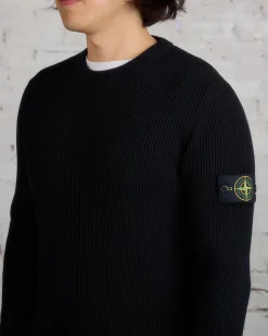 Fashion Stone Island RWS Full Rib Wool Sweater Black