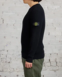 Fashion Stone Island RWS Full Rib Wool Sweater Black