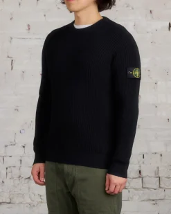 Fashion Stone Island RWS Full Rib Wool Sweater Black