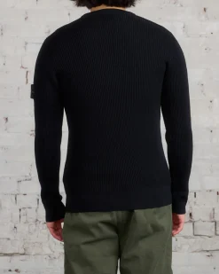 Fashion Stone Island RWS Full Rib Wool Sweater Black