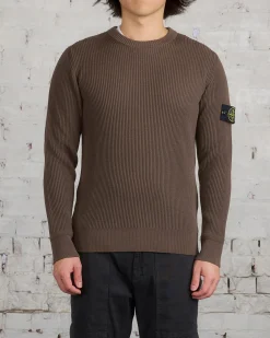 Best Stone Island RWS Full Rib Wool Sweater Walnut