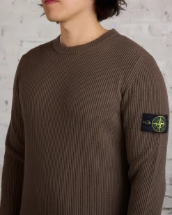 Best Stone Island RWS Full Rib Wool Sweater Walnut