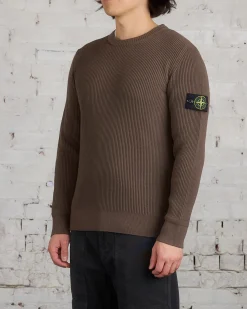 Best Stone Island RWS Full Rib Wool Sweater Walnut