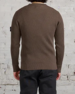 Best Stone Island RWS Full Rib Wool Sweater Walnut
