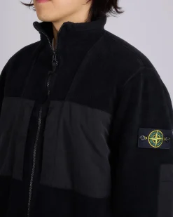 Best Stone Island Teddy Fleece Zip Jacket Black