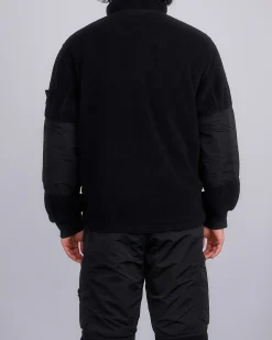 Best Stone Island Teddy Fleece Zip Jacket Black