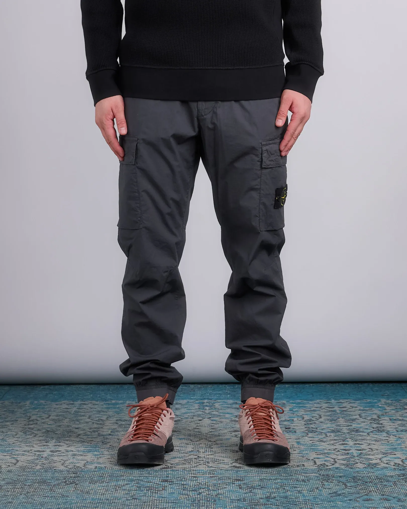 Discount Stone Island Tela Stretch Parachute Cargo Pant Charcoal