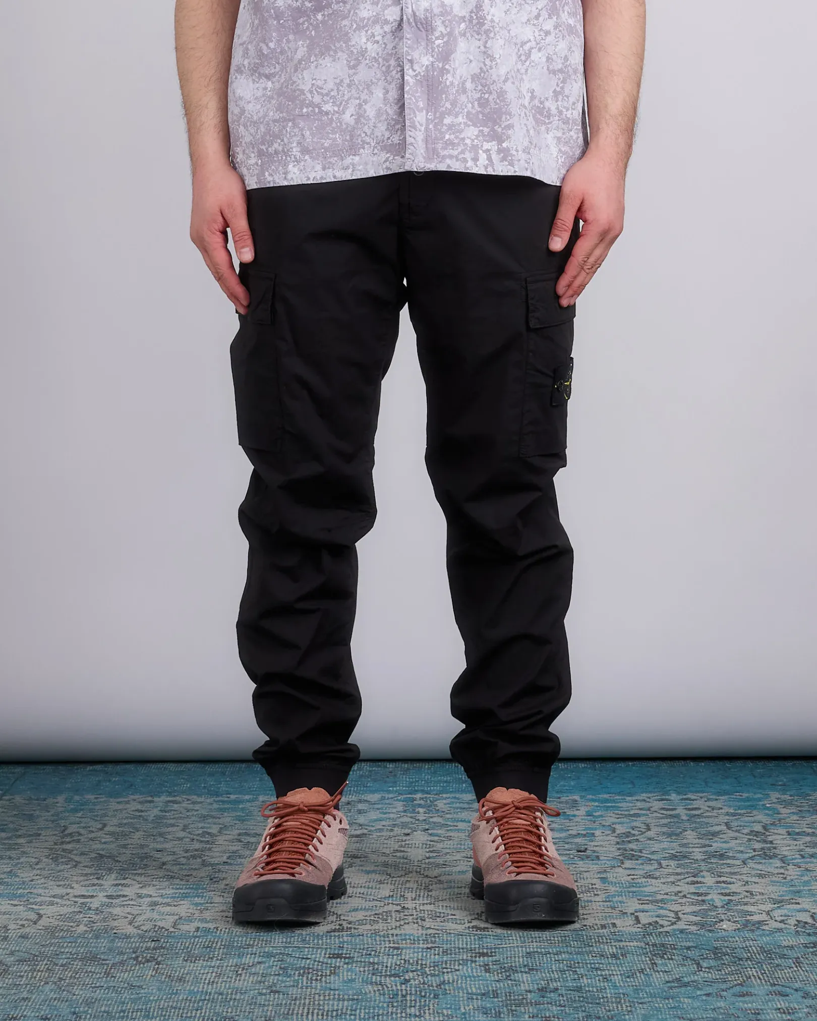 Fashion Stone Island Tela Stretch Parachute Cargo Pant Black