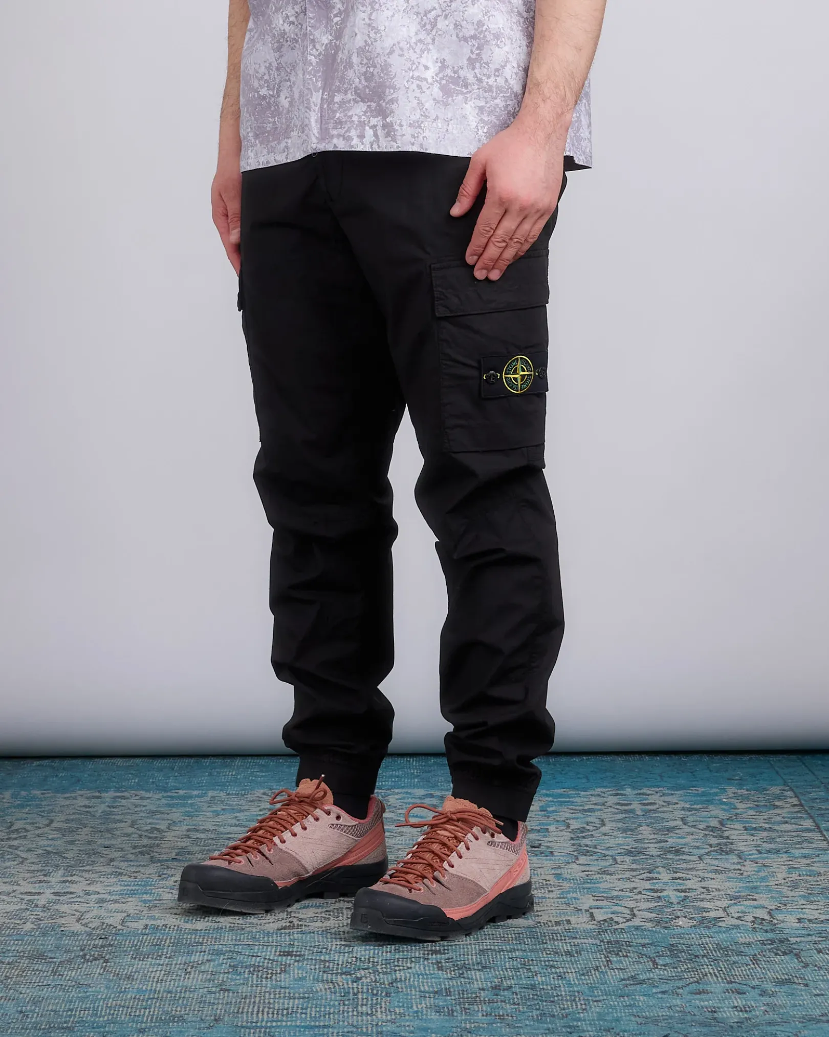Fashion Stone Island Tela Stretch Parachute Cargo Pant Black