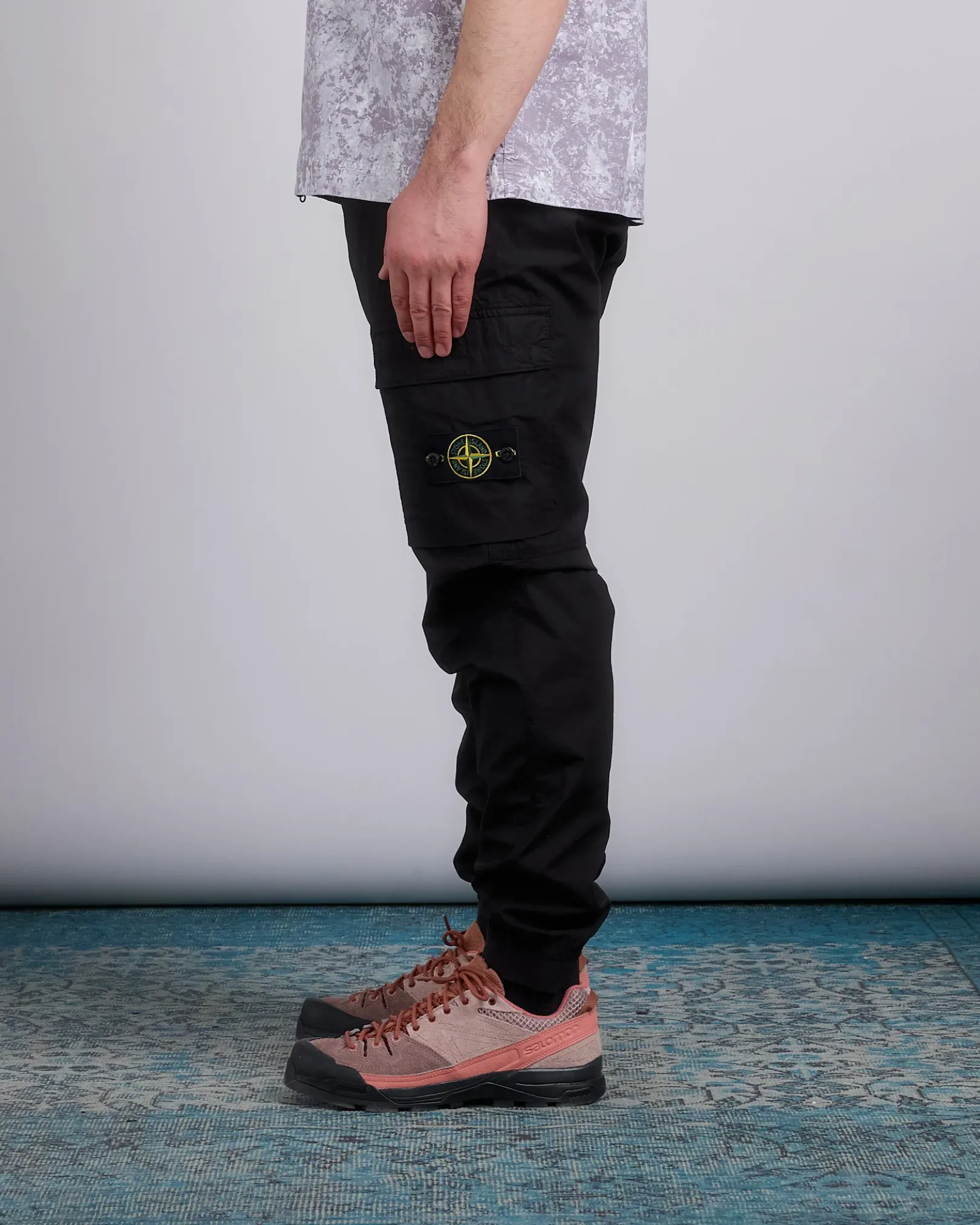 Fashion Stone Island Tela Stretch Parachute Cargo Pant Black