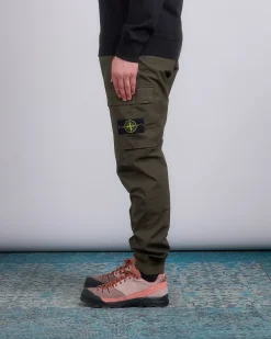 New Stone Island Tela Stretch Parachute Cargo Pant Military