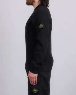 New Stone Island Waffle Fleece Crewneck Black