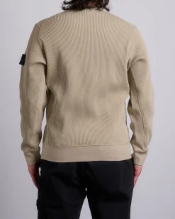 Hot Stone Island Waffle Fleece Crewneck Desert