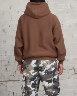 Outlet Stussy 80 Relaxed Hooded Sweatshirt Brown