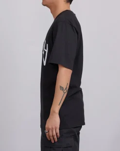 Online Stussy Arched Pigment Dyed T-Shirt Black