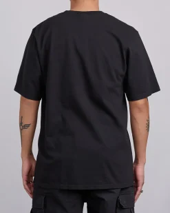 Online Stussy Arched Pigment Dyed T-Shirt Black
