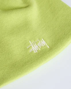 Online Stussy Basic Skullcap Beanie Lime Green