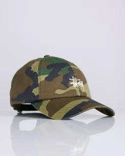 Fashion Stussy Basic Washed Low Pro Cap Woodland Camo