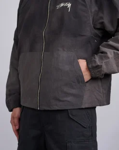 Clearance Stussy Beach Shell Jacket Wave Dye Black