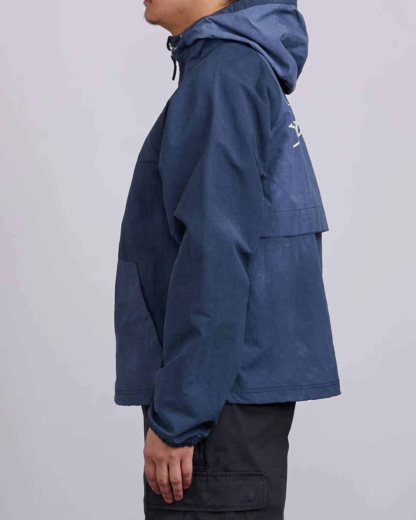 Fashion Stussy Beach Shell Jacket Wave Dye Navy