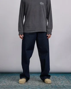 Clearance Stussy Big Ol Jean Denim Rinsed Indigo