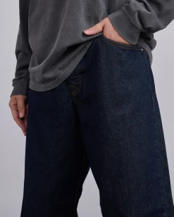 Clearance Stussy Big Ol Jean Denim Rinsed Indigo