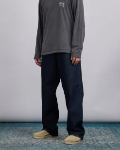 Clearance Stussy Big Ol Jean Denim Rinsed Indigo